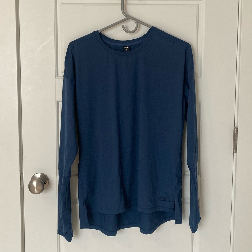 The North Face W’s long sleeve shirt, blue, L